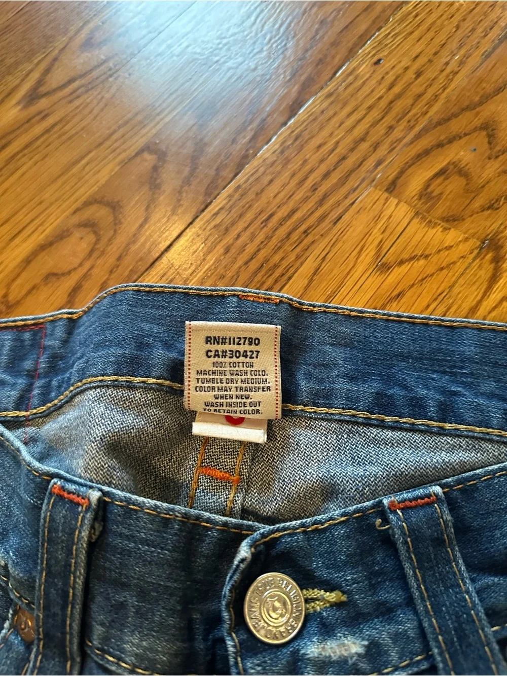 True Religion Men's Blue Denim Jeans Size 34